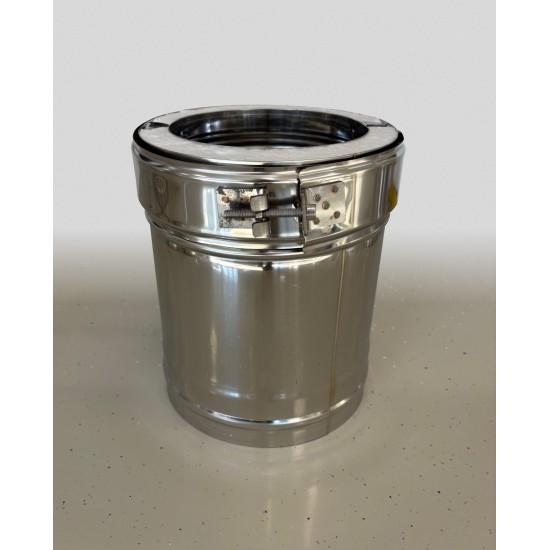 Rozsdamentes kéménycső bilinccsel, 0,25 m